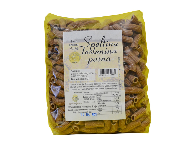 SPELTINI MAKARONI 500G - JEVTIĆ