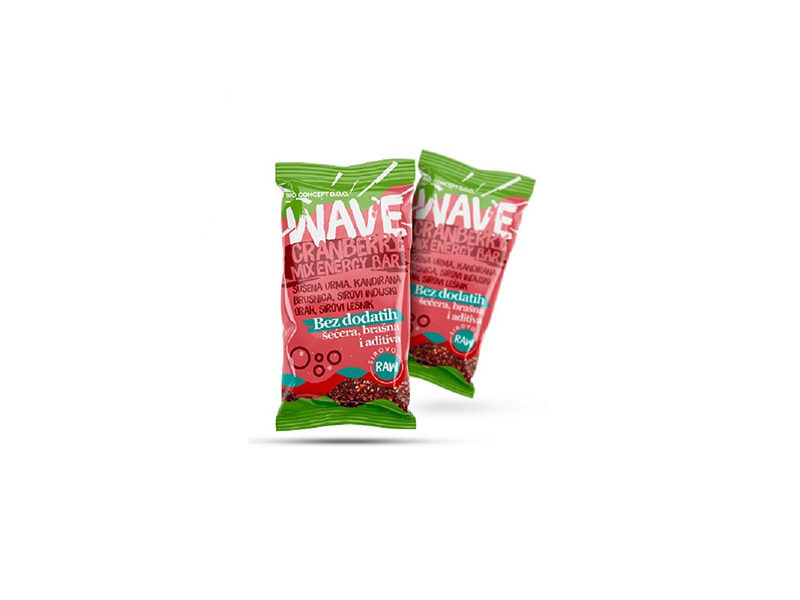 CRANBERRY MIX ENERGY BARS 40G - BIO CONCEPT