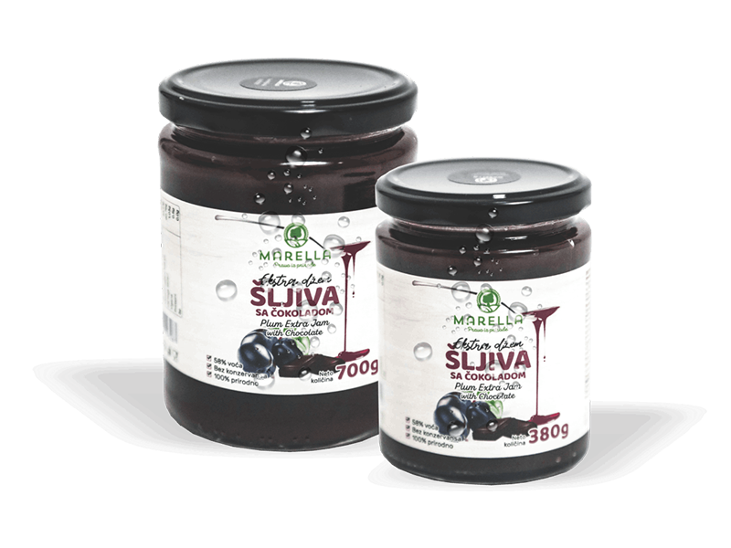 DOMAĆI EXTRA DŽEM ŠLJIVA ČOKOLADA 380G 