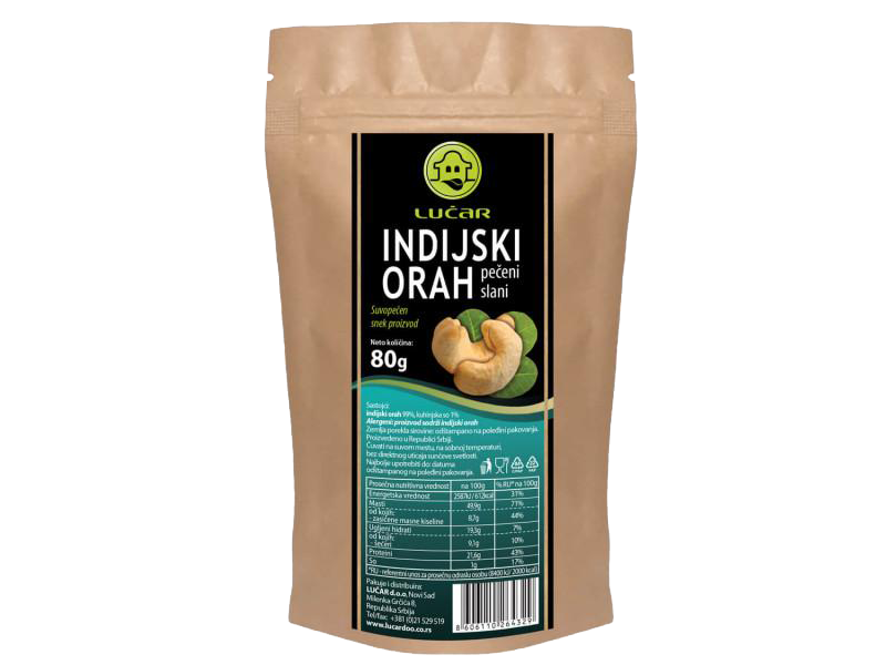 INDIJSKI ORAH PEČENI 80G