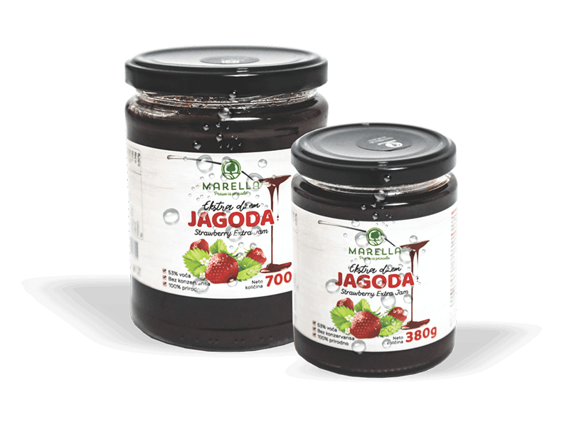 DOMAĆI DŽEM JAGODA BELA ČOKOLADA 380G 