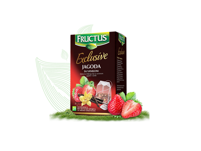ČAJ JAGODA SA VANILOM- Exclusive 44g(20x2,2g) - FRUCTUS