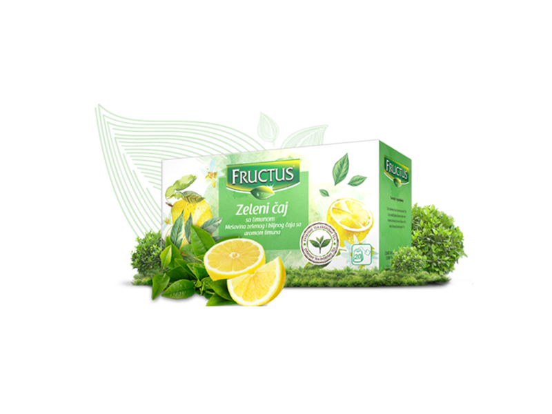 ČAJ ZELENI SA LIMUNOM - Everyday 30g(20x1,5g) - FRUCTUS