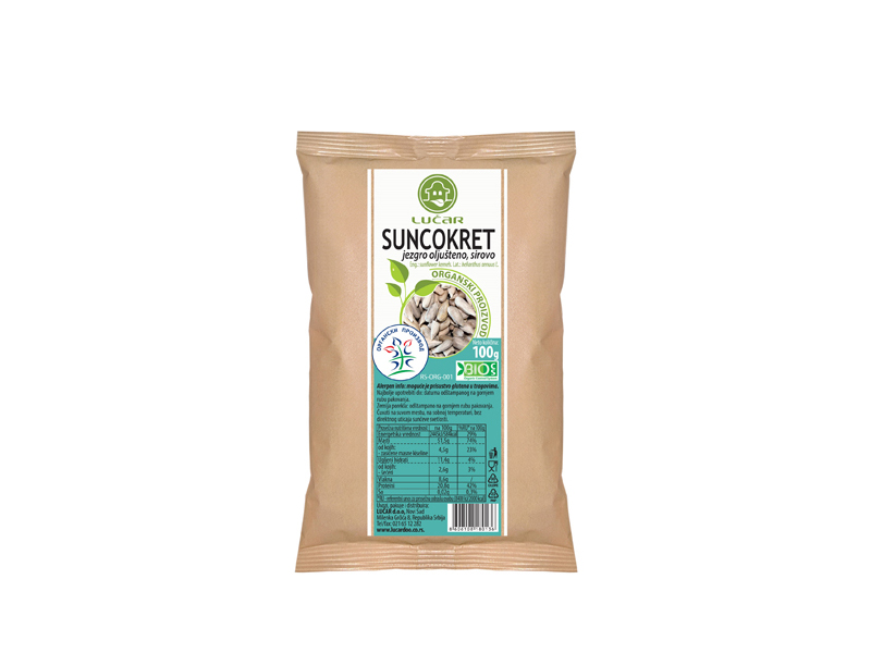 SUNCOKRET JEZGRO SIR.ORGANIK 100g