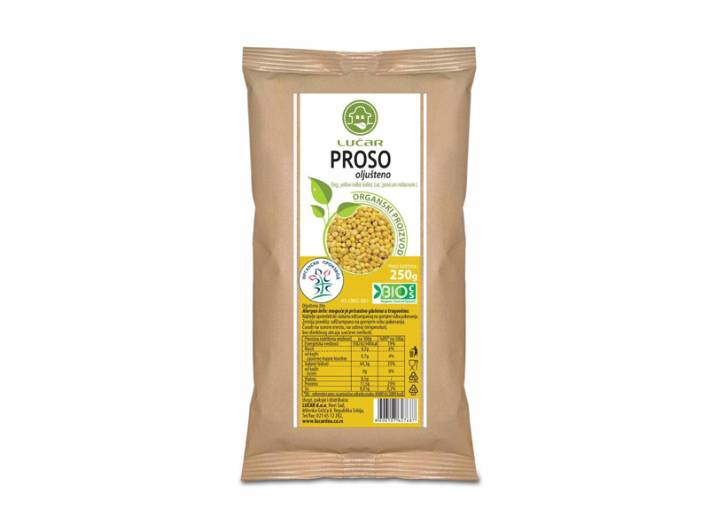 PROSO OLJUŠTENI ORGANIK 250g
