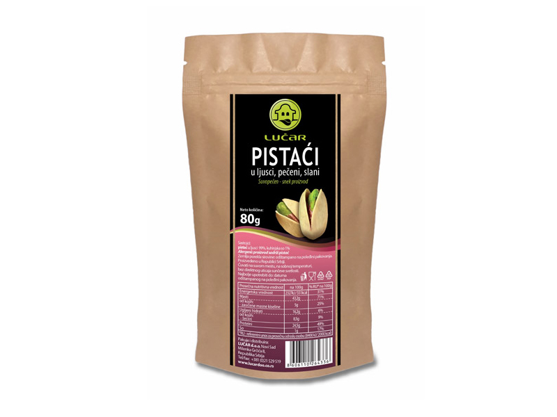 PISTAĆ PEČENI 80G