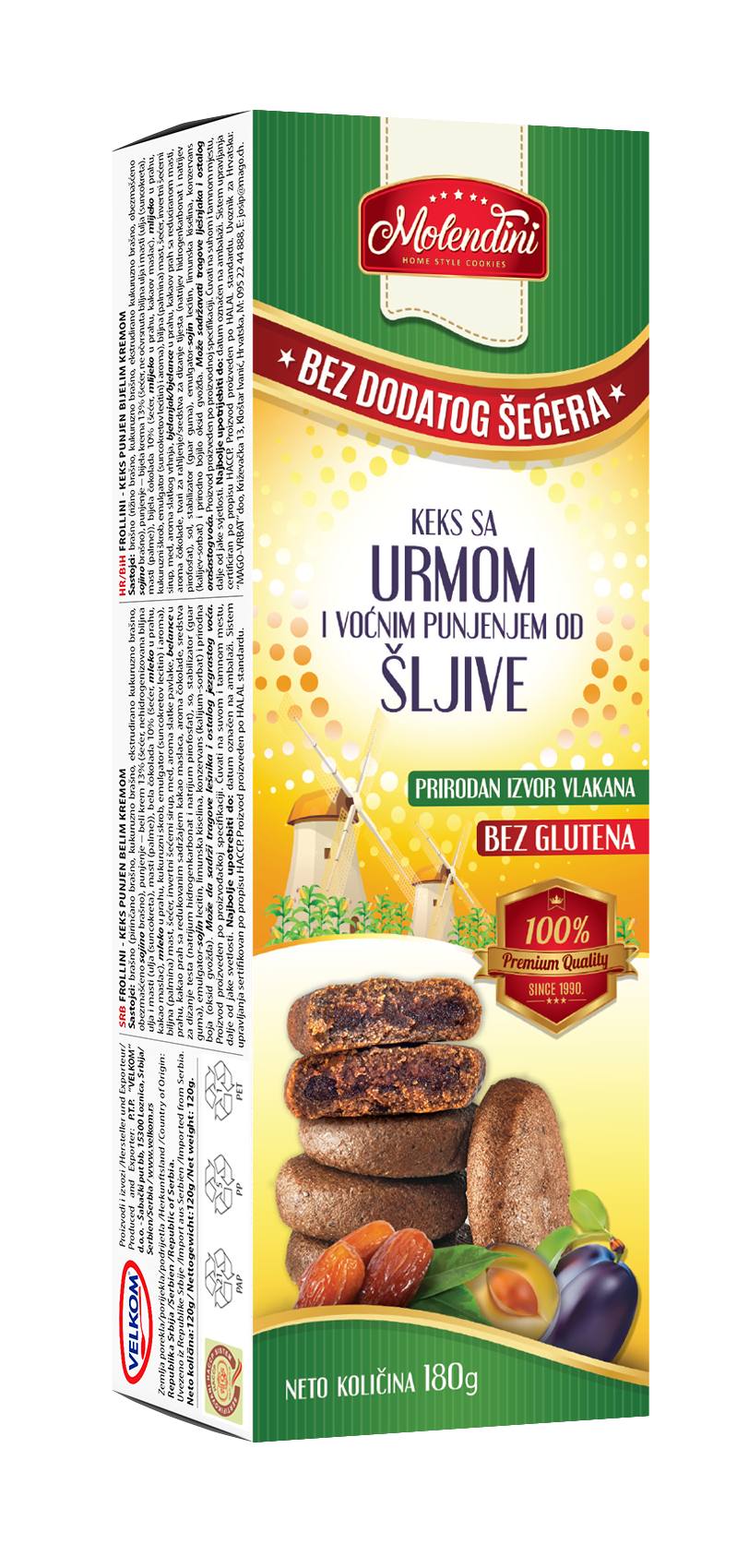 KEKS BEZ GLUTENA URMA - ŠLJIVA 180G