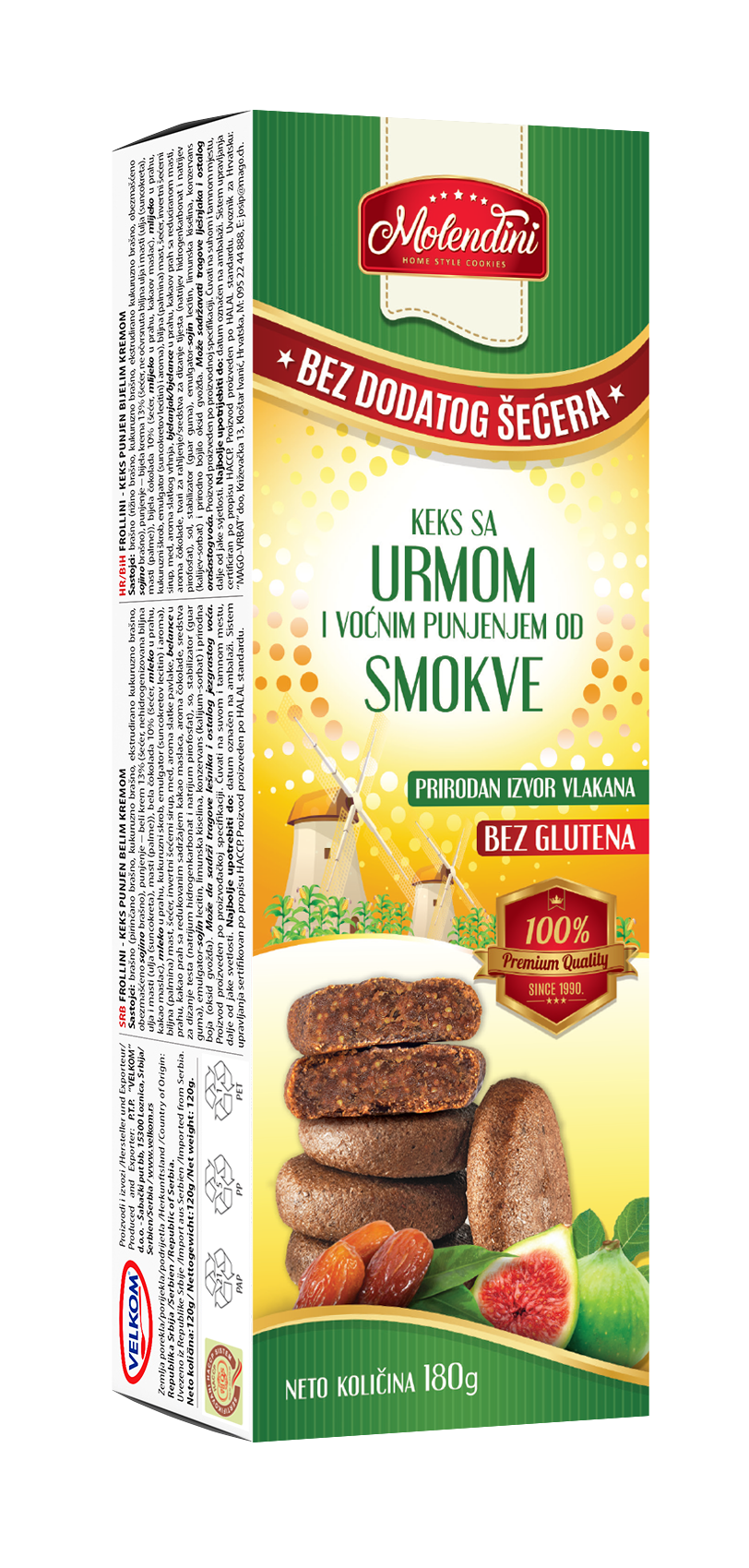 KEKS BEZ GLUTENA URMA - SMOKVA 180G